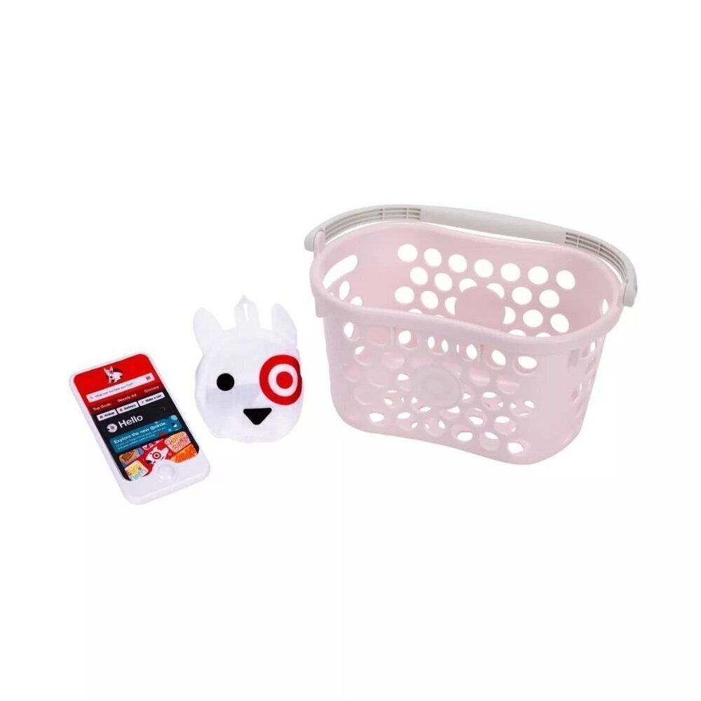 Target Toy Shopping Basket 3pc Set - Pink White‎ 2024